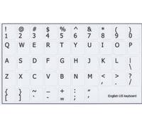 Self-Adhesive Stickers for Qwerty US English Keyboard - White