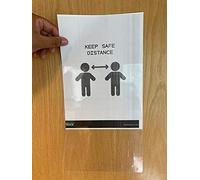 Self Adhesive Sticky Back Clear PVC Pocket A3 A4 A5 A6 A7 Short Edge Open Display (A3 size297x420mm OR 11.7x16.5 inch)