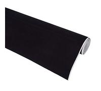 Self-Adhesive Sticky Back Velvet Flock Fabric, Art & Craft Felt Liner, Solid Color Velvet Wallpaper 2M x 450MM (Black)