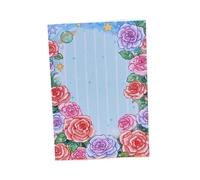 Self-Adhesive Sticky Notes, Printed Memo Pads for Student & Office School Supplies(Rose-50sheets)