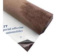 Self-adhesive Suede-look Car Wrap - High Elastic Automotive Film, Dark Brown (50 x 149 cm) for Furniture, Sofas & Car Interiors