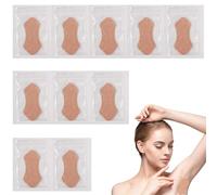 Self-Adhesive Sweat Pads for the Armpits, Invisible, Breathable, Sweat-Absorbing Plasters, Pack of 10, Soft, Skin-friendly, Multifunctional, Perfect for Daily Wear in the Arbe