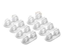 Self-Adhesive Swivel Wheels - 8 Pack Non-Scratch Adhesive Wheels for Storage Boxes Trash Bins and Fur Easy Mobility for Moving Items (White)