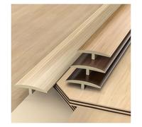 Self Adhesive T Molding Floor Transition Strip for Tile to Laminate Vinyl and Carpet, 3Ft Wood Grain PVC Flat Divider Strip for Joining Floor Gaps(Dark Brown)