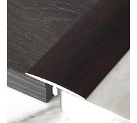 Self-Adhesive T-Molding Strip for Laminate Flooring Gaps - 1.3M Black Walnut PVC Transition Cover Durable & Easy to Install Ideal for Seam Repair & Home Renovation