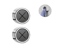 Self-Adhesive Tea Towel Holders - 2pcs Round Bathroom Tea Towel Hooks Stick on Wall,Self-Adhesive Round Tea Towel Holder,Push in Towel Holder - for Shower Bathroom Kitchen & Home,No Drilling Required