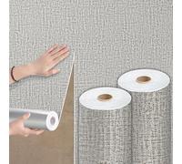 Self Adhesive Thermal Insulation Wallpaper, Self-Adhesive Peel and Stick 3mm Thick Wallpapers for Bad Walls, XPE Foam Grey Wallpaper for Bedroom Living, Room Dining, Kitchen, Office, Flat,4 Roll