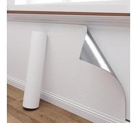 Self Adhesive Thick Thermal Wallpaper for Bad Walls 3mm Insulating Wallpaper Peel and Stick Textured Waterproof Damp Proof for Bedroom Kitchen Living Room, White
