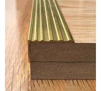 Self Adhesive Threshold Strip, Stair Nosing Brass Edge Protector L Shaped Floor Transition Strip 1m Long Multiple Sizes(2.5x1.5cm(1"x5/8"))
