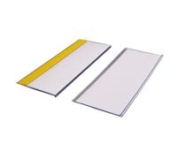 Self-Adhesive Ticket Holder, Identify Locations, Products, Shelving And Racking, Perfect For Office, Store, Garage And Industrial Environment, H.80Mm X W.200Mm (Pack Of 50) Including Card