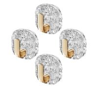 Self-Adhesive Towel Hooks, 4-Piece Wave Holder, 5.8x5.8x3cm, Waterproof Mount, No-Drill Wall Hook, Modern Decor Hanger, Bathroom Utility Rail, for Door Clothing Coat Purse Hat Bag Wreath