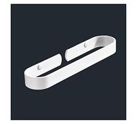 Self-Adhesive Towel Rack for Bathroom - No Drilling Required, 40cm Stainless Steel Towel Bar & Ring, Quick Installation, Sleek Black or White Finish