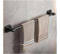 Self Adhesive Towel Rail Space Aluminum Bath HolderRack Bathroom Or Kitchen Accessory With For Wall Mounted Single Pole(White60cm)