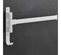 Self Adhesive Towel Rail Wall Mounted, Towel Rack with 1 Swivel Bars, Towel Rail for Bathroom Kitchen, Stick on Towel Holder, Towel Rail Towel Bar with Glue,Screws, Towel Holder White