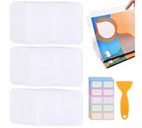 Self-Adhesive Transparent Book Covers, Pack of 30 Transparent Paper Protective Covers, Self-Adhesive Book Film, for Students, Teenagers, Children, Adults, Reading Lovers, School, Work and Library