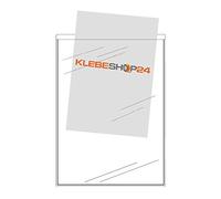 Self-adhesive, transparent pockets, DIN A4, A5, A6 or A7, narrow side open, 20 or 100 pieces, transparent pockets for sorting, rectangular pockets for documents, brochures, flyers, photos, maps etc.