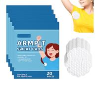 Self-Adhesive Underarm Pads, Perfect Fit, Invisible, Comfortable, Dress Shields, Antiperspirant, Odour Blocker, Absorbent, Pads Armpit, Women Men Anti Sweat Pads (100)