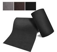 Self-Adhesive Velvet Repair Patches - Flannel Fabric Patch, Microfiber Suede Patches for Clothes, Sofa Repairing, Car Seats, Handbags, Backpacks, Jacket Holes and Tears 2 Rolls - Long Size Black