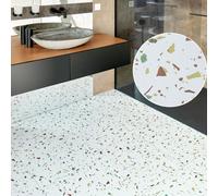 Self Adhesive Vinyl Floor Tiles Pack of 30 Peel and Stick Floor Tiles (45.7 x 45.7cm) Novecrafto White One Size