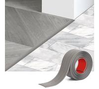 Self Adhesive Vinyl Floor Transition Strip, Threshold Strips for Doorways, Floor Gap Cover Strip for Laminate, Vinyl, Tile and Carpet, 2m × 5cm, Grey Wood Grain