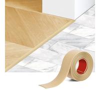 Self Adhesive Vinyl Floor Transition Strip, Threshold Strips for Doorways, Floor Gap Cover Strip for Laminate, Vinyl, Tile and Carpet, 2m × 5cm, Light Maple Wood Grain