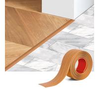 Self Adhesive Vinyl Floor Transition Strip, Threshold Strips for Doorways, Floor Gap Cover Strip for Laminate, Vinyl, Tile and Carpet, 1.2m × 5cm, Yellow Wood Grain