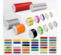 Self-Adhesive Vinyl Pin Stripe Roll Decal Sticker Tape 32ft 9.80m - CHROME BURNT-ORANGE, 2.0" | 50mm, Universally Compatible for Cars, Trucks, Vans, Motorcycles, Bikes, Helmets, Arts & Crafts