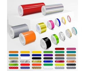 Self-Adhesive Vinyl Pin Stripe Roll Decal Sticker Tape 32ft 9.80m - CHROME BURNT-ORANGE, 4.0" | 102mm, Universally Compatible for Cars, Trucks, Vans, Motorcycles, Bikes, Helmets, Arts & Crafts