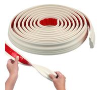 Self-Adhesive Wall Border Trim Peel and Stick Moulding, Flexible Nbr Material, 5M X 4.7Cm, Cream White, Suitable for DIY Interior Wall Lines and Mirror Frames