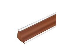 Self Adhesive Wall Corner Edging Strip , 10m Flexible Molding Self Adhesive Molding Trim Rainproof Peel and Stick Tile Edge Trim Caulk Strip Tile Backsplash Liner(Brown+Silver)
