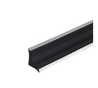 Self Adhesive Wall Corner Edging Strip , 10m Flexible Molding Self Adhesive Molding Trim Rainproof Peel and Stick Tile Edge Trim Caulk Strip Tile Backsplash Liner(Black+Silver)