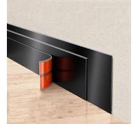 Self Adhesive Wall Molding Trim Tape, Flexible Metal Strip Border Design Wall Ceiling Floor Cabinet Tile Edge Moulding,Brushed Black(4cmx2m)