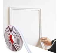 Self-Adhesive Wall Moulding Trim 3m*2.3cm, Peel & Stick DIY Decor for Home | TPE flexible trim, 2.3"x3m.no tools needed. Moisture-proof & residue-free. For walls, doors, mirrors & cabinets.
