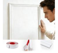 Self-Adhesive Wall Moulding Trim, Peel and Stick 3D Chair Rail Panel Molding for DIY Home Decor,Wall Protection Flexible Mirror Frame, Door Trim (3.2 x 500cm)