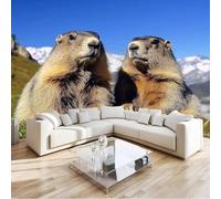 Self Adhesive Wall Mural Wallpaper Capybara Photo Wallpaper Animals 3D Effect Art Poster for Living Room Bedroom Home Decoration 150x105 cm A-5525