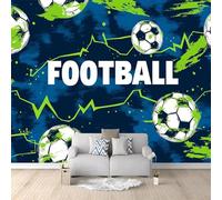Self Adhesive Wall Mural Wallpaper Football Photo Wallpaper Abstract Art 3D Effect Art Poster for Living Room Bedroom Home Decoration 250x175 cm A-6817