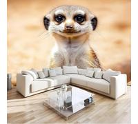 Self Adhesive Wall Mural Wallpaper Mongoose Photo Wallpaper Animals 3D Effect Art Poster for Living Room Bedroom Home Decoration 150x105 cm A-5189