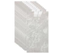 Self-Adhesive Wall Tiles, Peel and Stick Water-Resistant Splashback for Kitchen & Bathroom, Marble Effect (Gray B,30x60cm(20 pcs))
