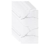 Self-Adhesive Wall Tiles, Peel and Stick Water-Resistant Splashback for Kitchen & Bathroom, Marble Effect (White B,30x60cm(30 pcs))