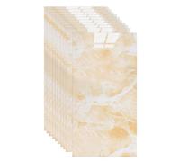 Self-Adhesive Wall Tiles, Peel and Stick Water-Resistant Splashback for Kitchen & Bathroom, Marble Effect (Yellow A,30x60cm(10 pcs))