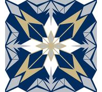 Self Adhesive Wall Tiles Stickers - 18 PCS Moroccan Mosaic Style Kitchen Wall Art DIY Tiling Traditional Vintage Design Peel and Stick Tile Paint (New Mixed Blue 9)