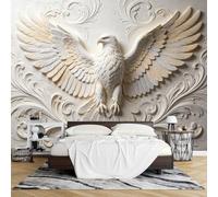 Self Adhesive Wallpaper 3D Embossed Wings Eagle Animal Raised Effect Peel and Stick Wallpaper 180 X 280cm Removable Waterproof Wall Mural for Living Room Bedroom Wall Decor-180 X 280Cm