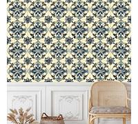 self-Adhesive Wallpaper 44wX1000Lcm Colorful Square Wood Block Texture Stone Effect Wallpaper Ideal for Quick transformations in Rental Homes, This Easy-to-Remove Covering Suits Flat Walls Z260712
