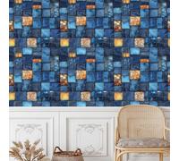self-Adhesive Wallpaper 44wX1000Lcm Golden Leaf Vine Paste The Wall Wallpaper Add a Touch of Elegance to Your Home Office or Bedroom with a self-Adhesive Solution Z260066