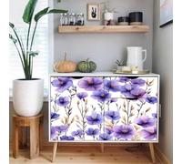self-Adhesive Wallpaper 44wX1000Lcm Red Flowers Rose Green Leaves Wallpaper self Adhesive Add Personality to Your Home with a Simple Peel-and-Stick Solution for bedrooms and hallways Z261181