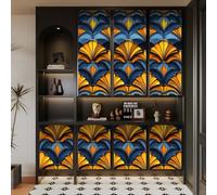 self-Adhesive Wallpaper 44wX100Lcm 3D Flowers Wood Slat Wallpaper No-Mess, Easy-to-Apply Decorative Solution for Transforming Flat Walls in Kitchens or Living Rooms Z260770