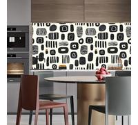 self- Adhesive Wallpaper 44wX100Lcm Black and White Skull Stick and Peel Wallpaper Ideal for Flat, Smooth Surfaces, Perfect for Creating a Cozy Atmosphere in bedrooms or Living Rooms Z260541