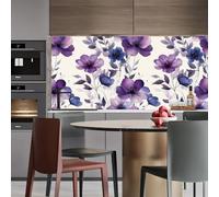 self-Adhesive Wallpaper 44wX100Lcm Red Flowers Rose Green Leaves self Adhesive Wallpaper Ideal for Flat, Smooth Surfaces, Perfect for Creating a Cozy Atmosphere in bedrooms or Living Rooms Z261210