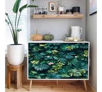 self-Adhesive Wallpaper 44wX300Lcm Color Art Paint Leaf Wallpaper Repositionable, Durable Solution for Creating a Fresh Look in bedrooms or Living Areas Z260264