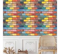 self-Adhesive Wallpaper 44wX500Lcm Colorful Geometric Patterns Thick Wallpaper Create a Stylish, Modern Look with a Adhesive Covering for Your Bedroom or Office Z261856